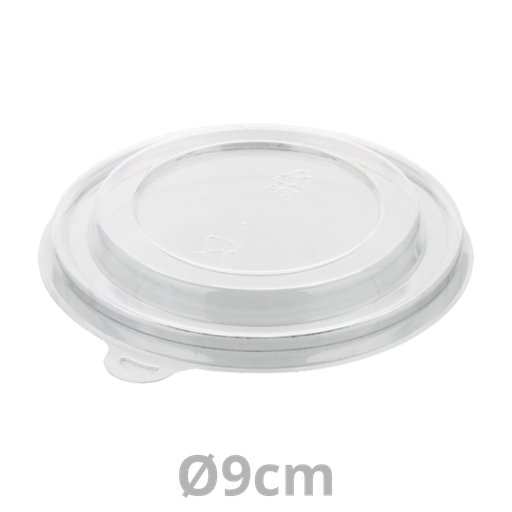 [PAP51008-SAT] Couvercle PET pour saladier rond carton Ø9cm 10x50pcs