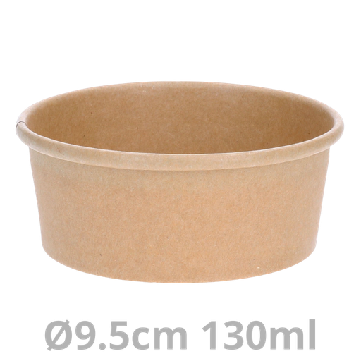 [SP02149-ACG] Saladier rond carton 130ml Ø9.5cm 10x100pcs