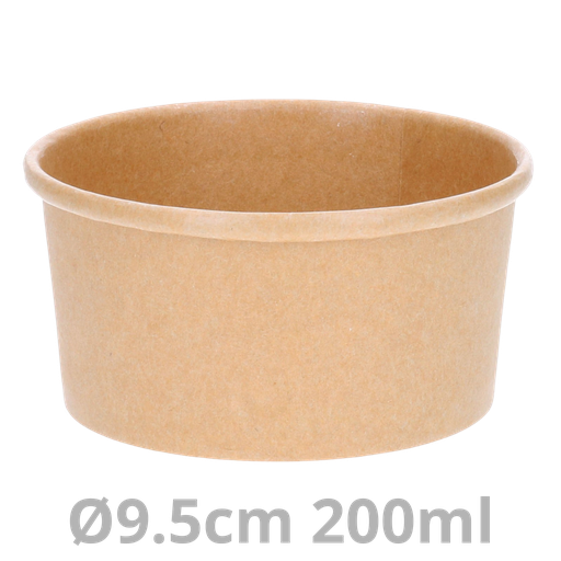 [SP02150-ACG] Saladier rond carton 200ml Ø9.5cm 10x100pcs