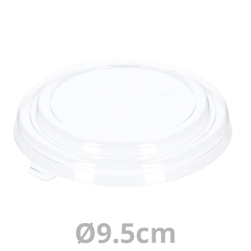 [SP02152-ACG] Couvercle PET pour saladier rond carton Ø9.5cm 10x100pcs