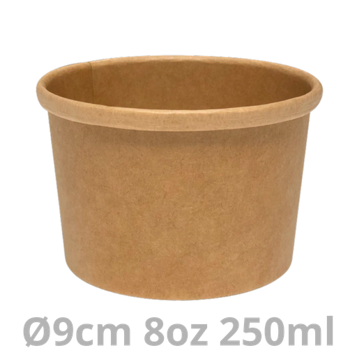 [PAPSOUP8PP-SAT] Pot multifood carton 8oz 250ml Ø9cm 10x50pcs