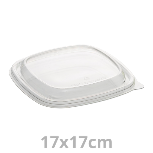 [PAP54024-SAT] Couvercle rPET pour saladier carré carton 17x17cm 6x50pcs