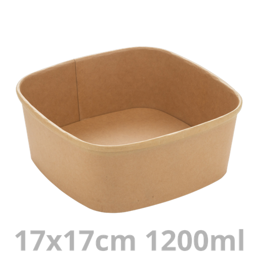 [PAP14032PE-SAT] Saladier carré carton 1200ml 17x17cm 6x50pcs