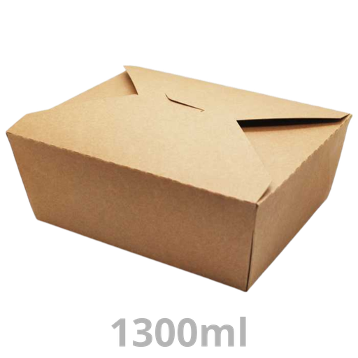 [PABB1300-BEX] Boite repas carton 1300ml 17x13.5x6.5cm 8x25pcs