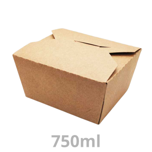 [PABB750-BEX] Boite repas carton 750ml 12x10.5x6.5cm 8x25pcs