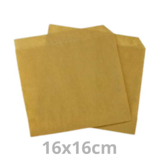 [111014-HAY] Pochette hamburger brun 16x16cm 2x500pcs