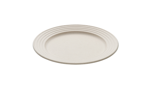 [PULPLNW2650C8-SAT] Assiette ronde wave naturel BEPULP Ø26cm 8x50pcs
