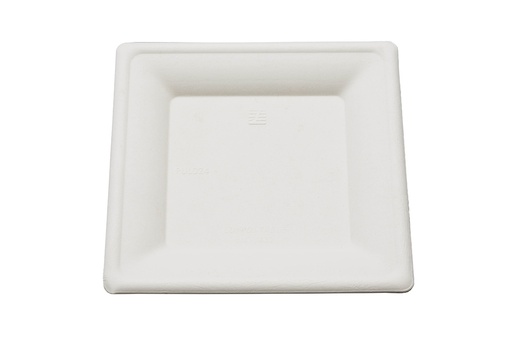 [PUL2025HC-SAT] Assiette carrée blanc BEPULP 20x20cm 20x50pcs